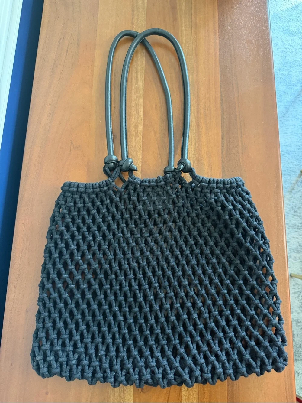 Clare V Black Sandy Beach Tote